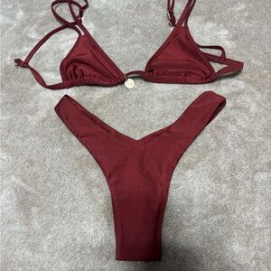Burgundy Kulani Kinis Bikini Set